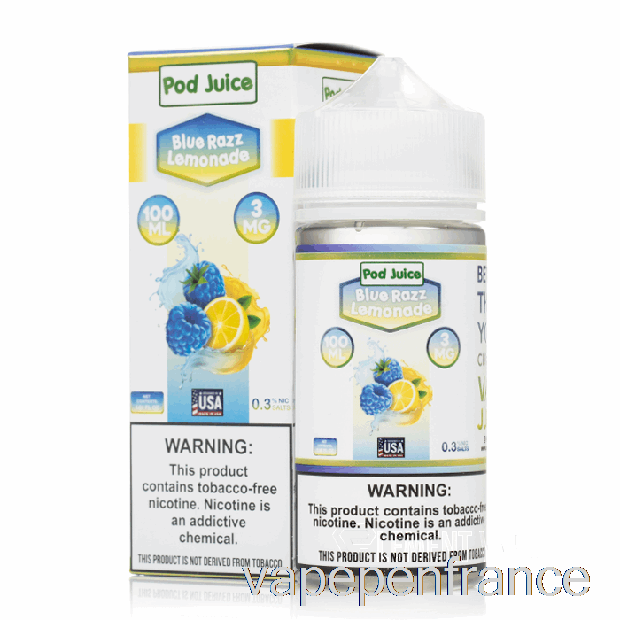 Limonade Blue Razz - Jus De Dosettes - 100 Ml 12 Mg Stylo Vape